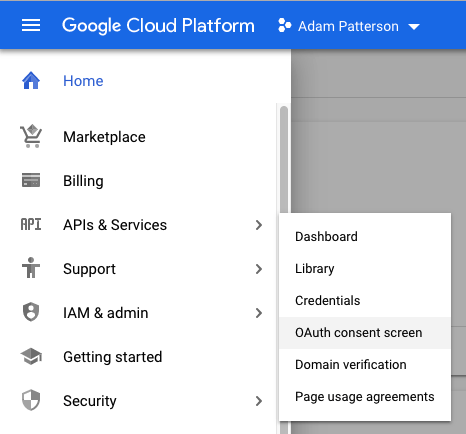 Google Site Kit - Google Cloud - OAuth Consent Screen